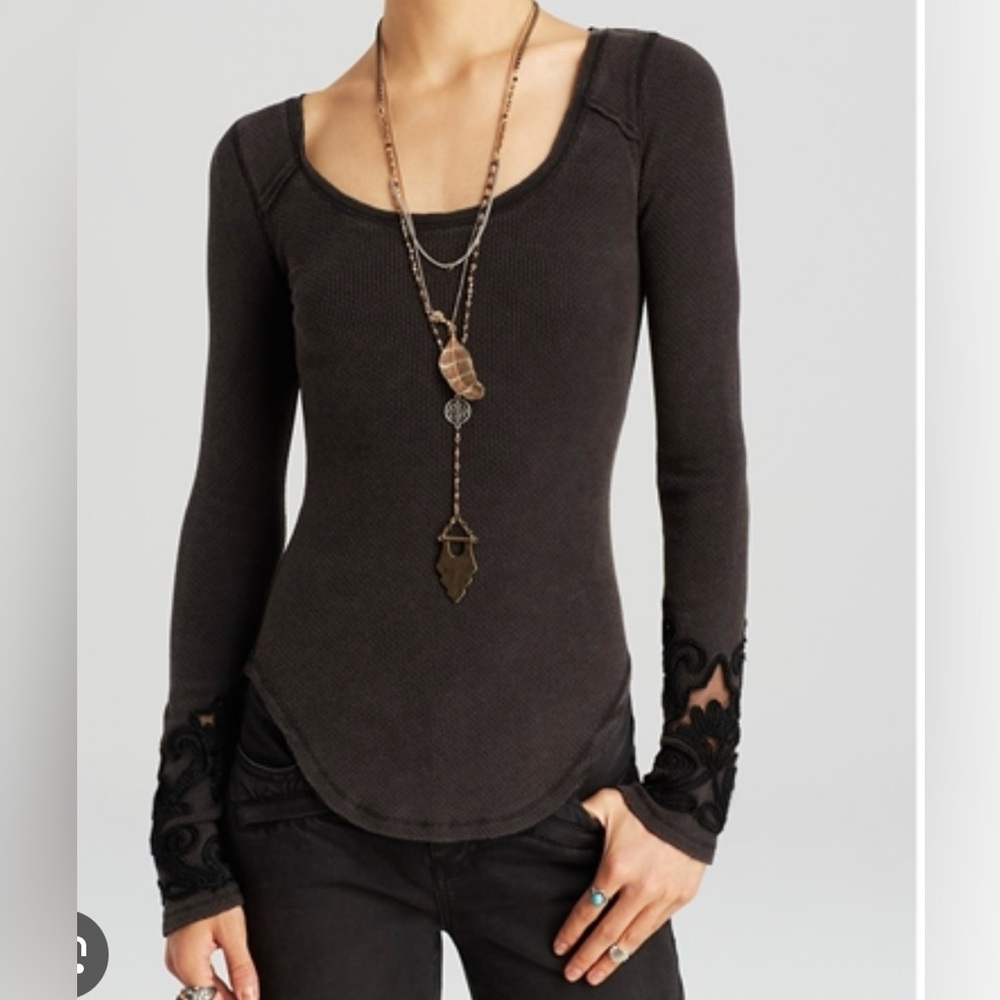 Free People Masquerade Cuff Thermal Long Sleeve